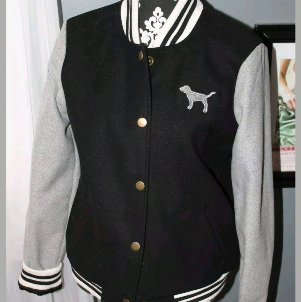 VS VICTORIA'S SECRET PINK varsity bomber jacket